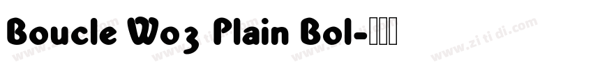 Boucle W03 Plain Bol字体转换
